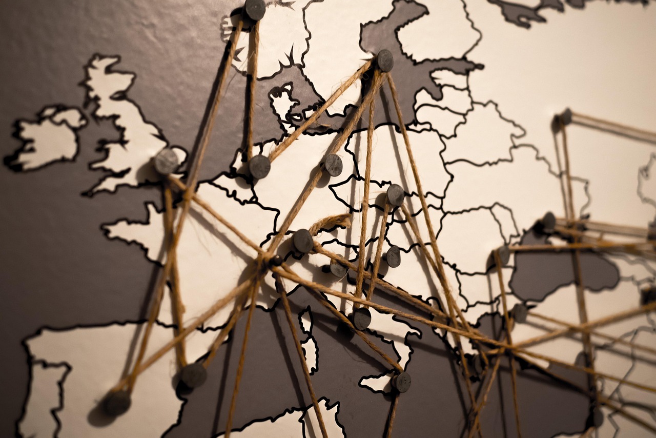 usa map network connection